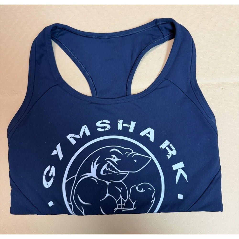 Gymshark Women's Legacy Bra Navy Blue Size Small Racerback
